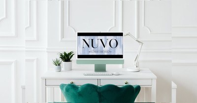 Computer screen showing the Nuvo Wellness & Health medical weight loss program icon for online consultations.